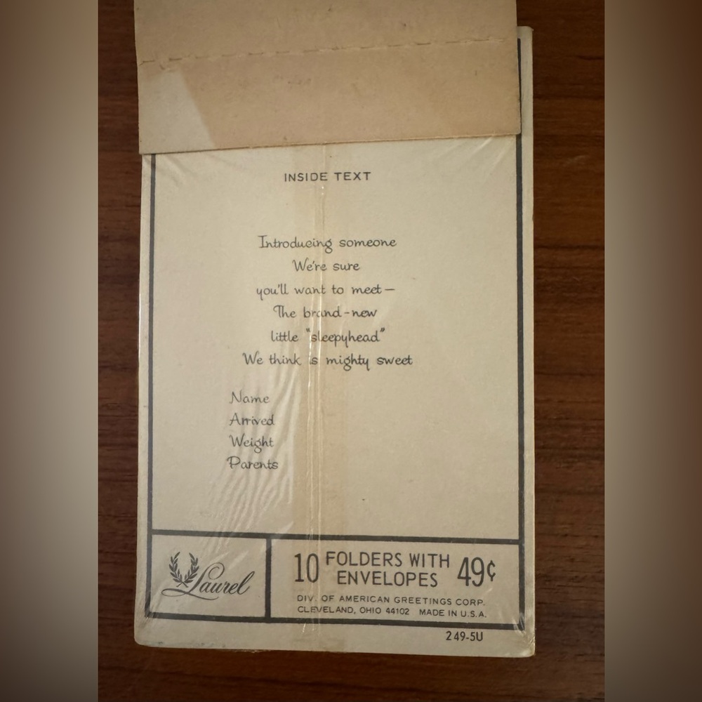 Bundle—Unused Vintage 60s-70s Baby Shower Invitations/Birth Anmts—1 NIB! - Picture 4 of 14